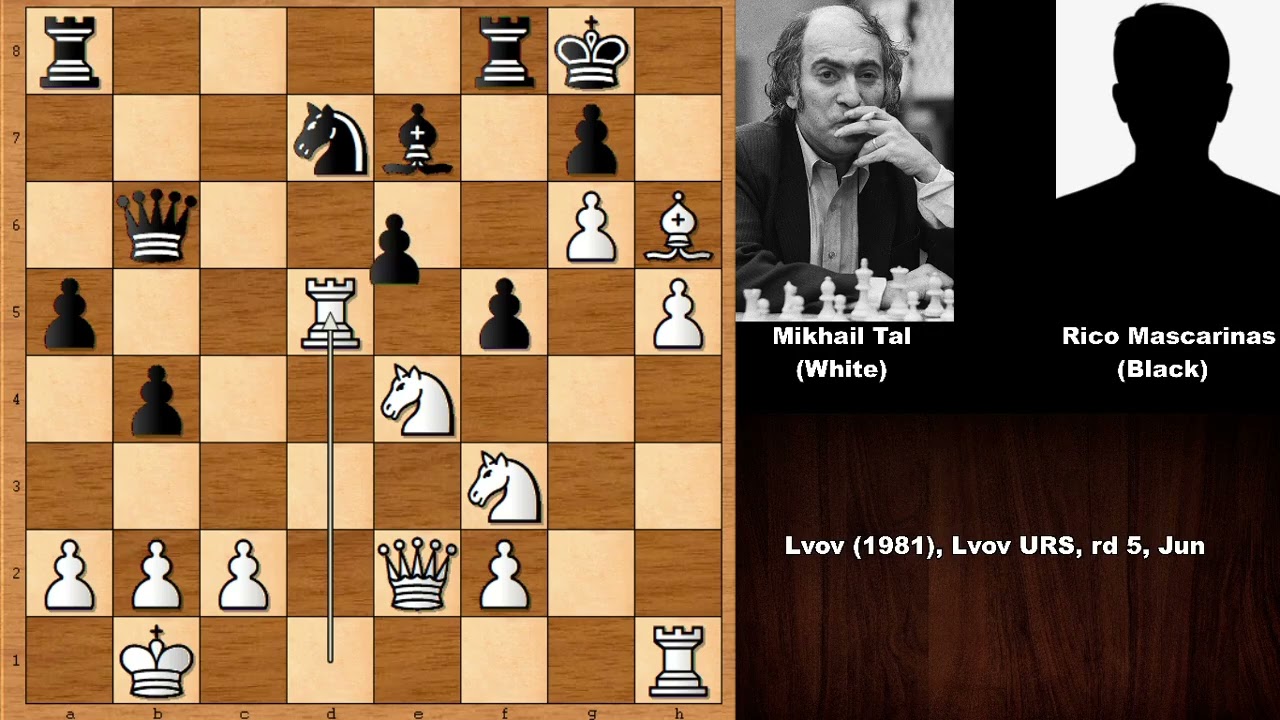 Mikhail Tal vs Rico Mascarinas - Lvov (1981)