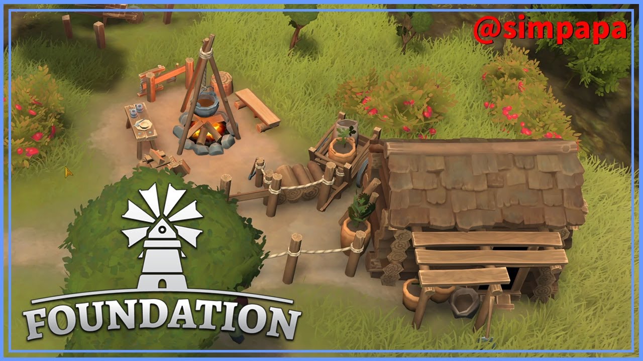 S2 #02【Foundation 1.1】隣町と板の取引開始！木材所関係をアップグレード【ゲーム実況】