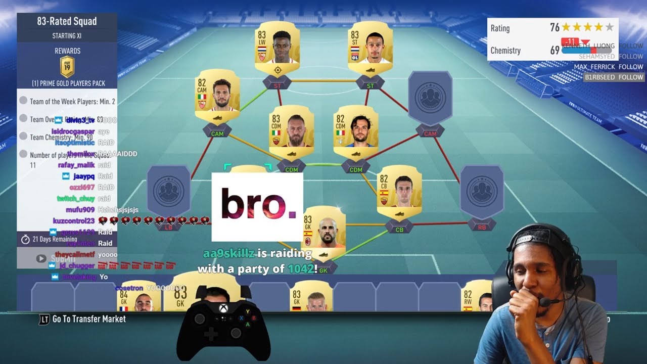 *OMG I GOT RAIDED BY AA9SKILLZ ON TWITCH!* Opening FIFA 19 Pack Rewards on Stream
