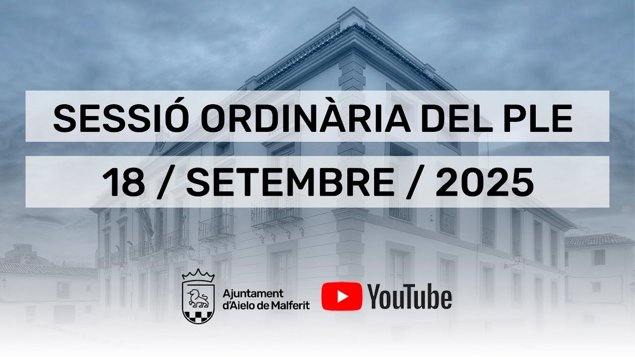 Participaci&oacute; ciutadana al Ple Ordinari del 18 de setembe de 2025