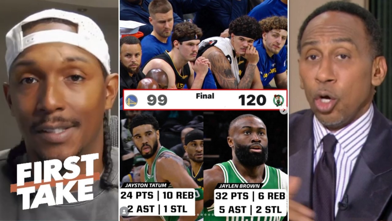 FIRST TAKE | Brown & Tatum duo is absolutely COOKING! - Lou Williams on Celtics blow out Warriors