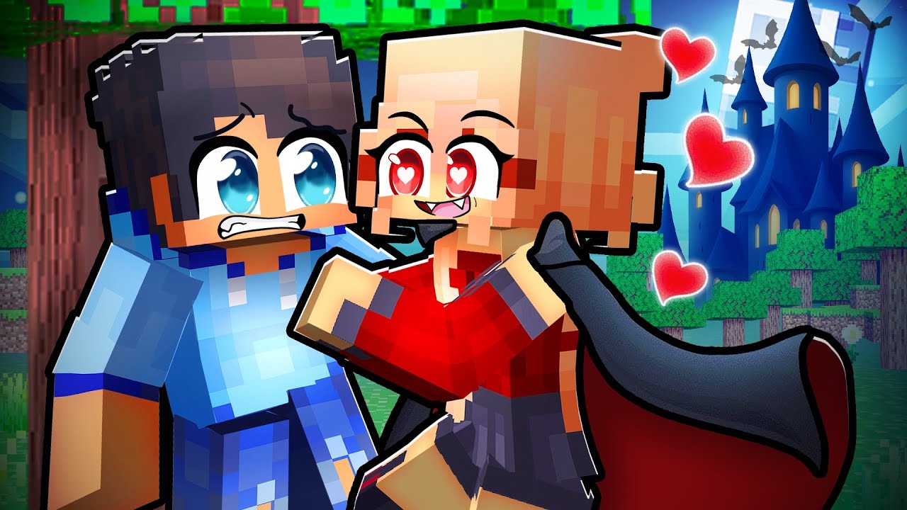 DATING the VAMPIRE GIRL in Minecraft!