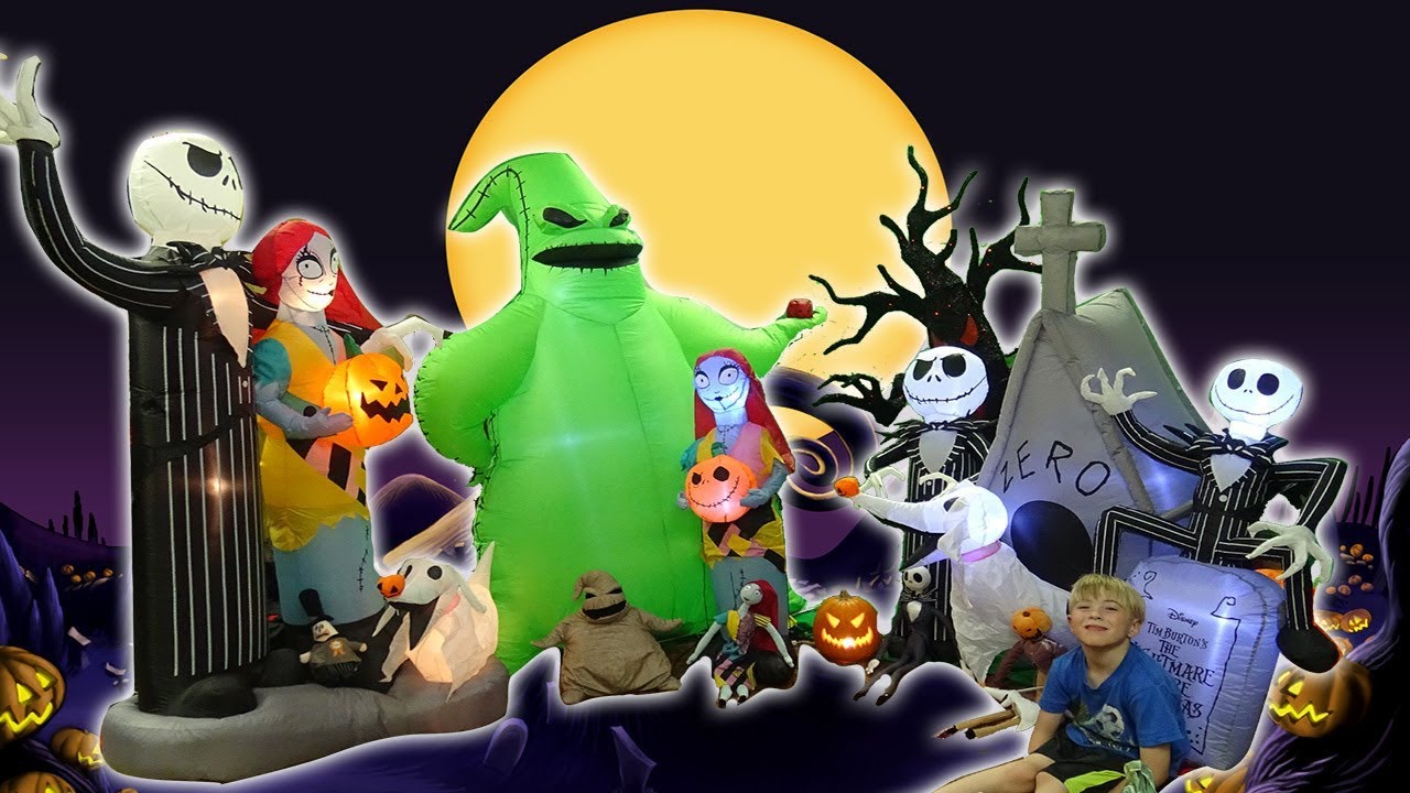 All Our The Nightmare Before Christmas Inflatables & Plushies Together!
