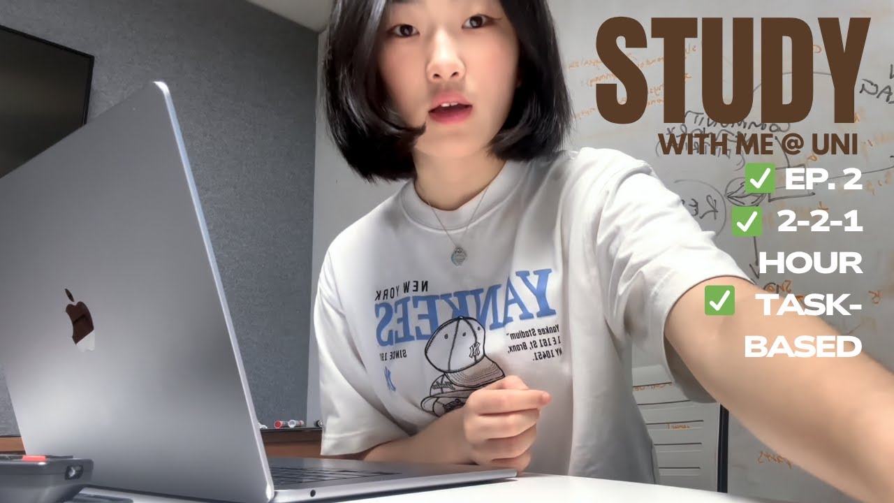 study with me at uni - day 2 – task-based study + progress bar (5 hours !)