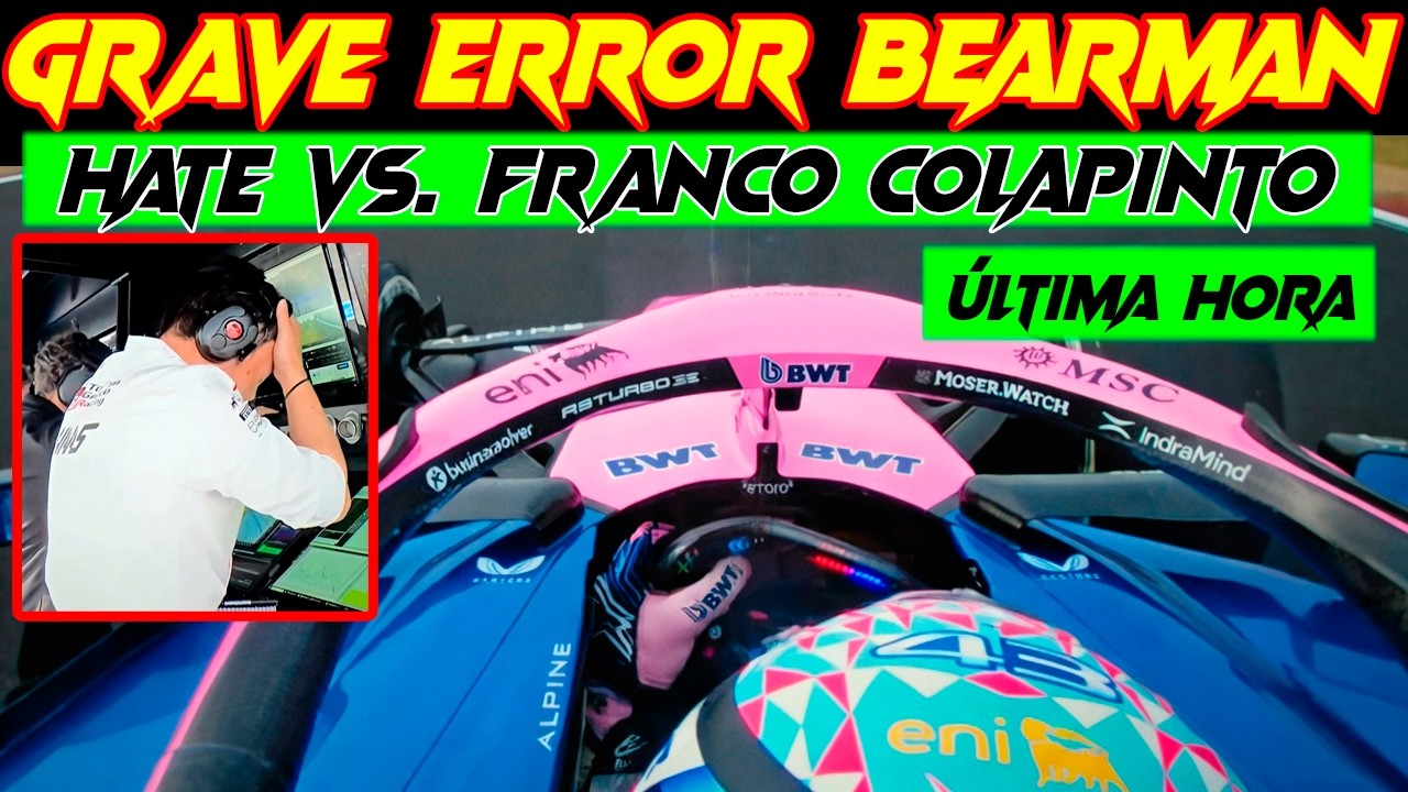 GRAVE ERROR DE BEARMAN EN CARRERA F1 JAP&Oacute;N CAUSA MENSAJES DE ODIO VS. COLAPINTO, KOMATSU CONTUNDENTE
