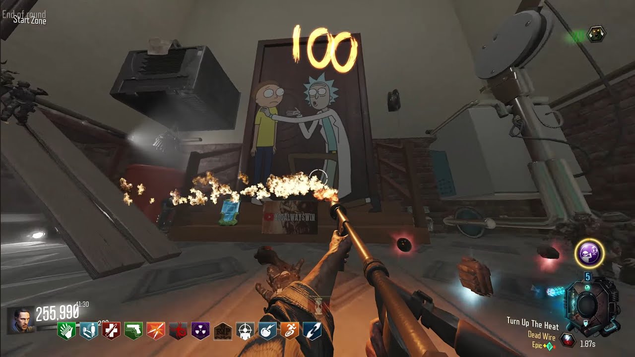 RICK AND MORTY ZOMBIES | ROUND 100 | SOLO | BO3 CUSTOM ZOMBIES | AAE MOD