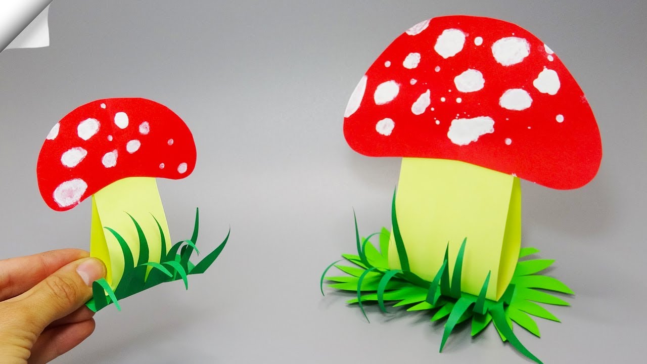 DIY paper mushroom  | Fly agaric paper crafts