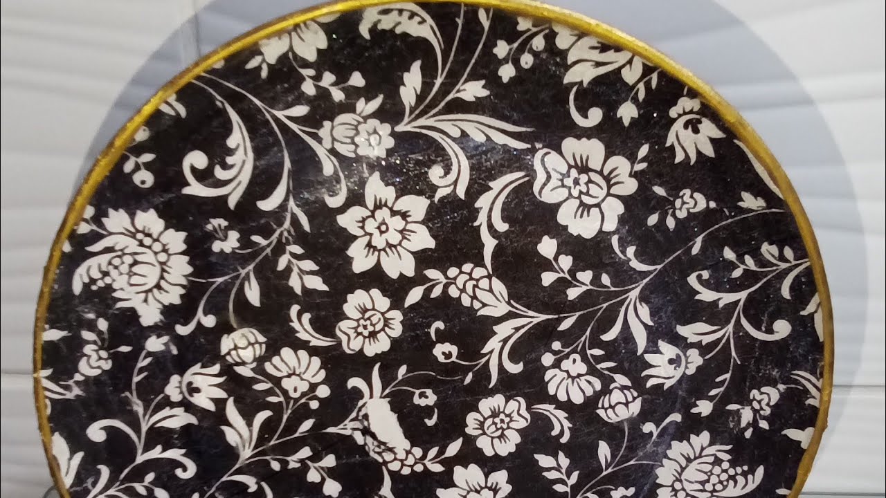 COMO FAZER DECOUPAGE NO PRATO TRANSPARENTE LAVÁVEL / Faça e venda