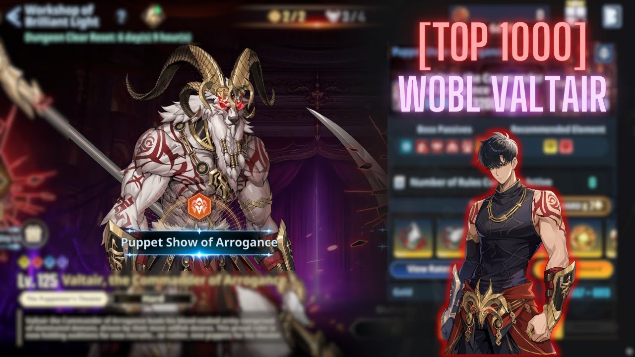 [TOP 1000] | WOBL: Valtair (Hard Mode) | Full Run (Hunters + SJW)