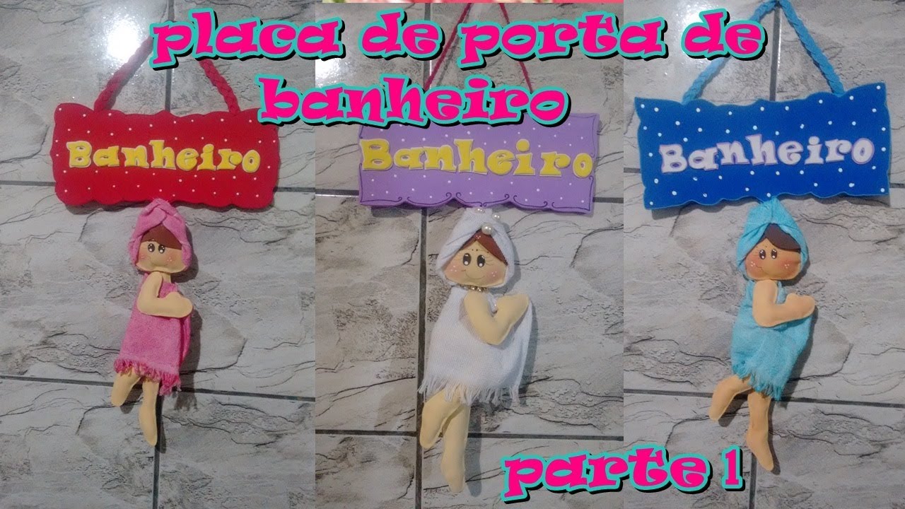 Placa de porta de Banheiro em eva 2d (PARTE 1)