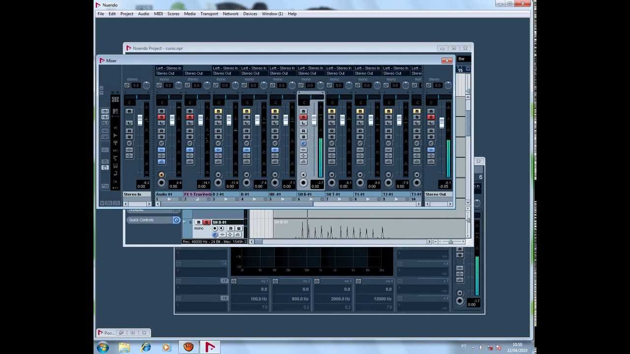 Curso de Mixagem completo Nuendo 4 Aula 1