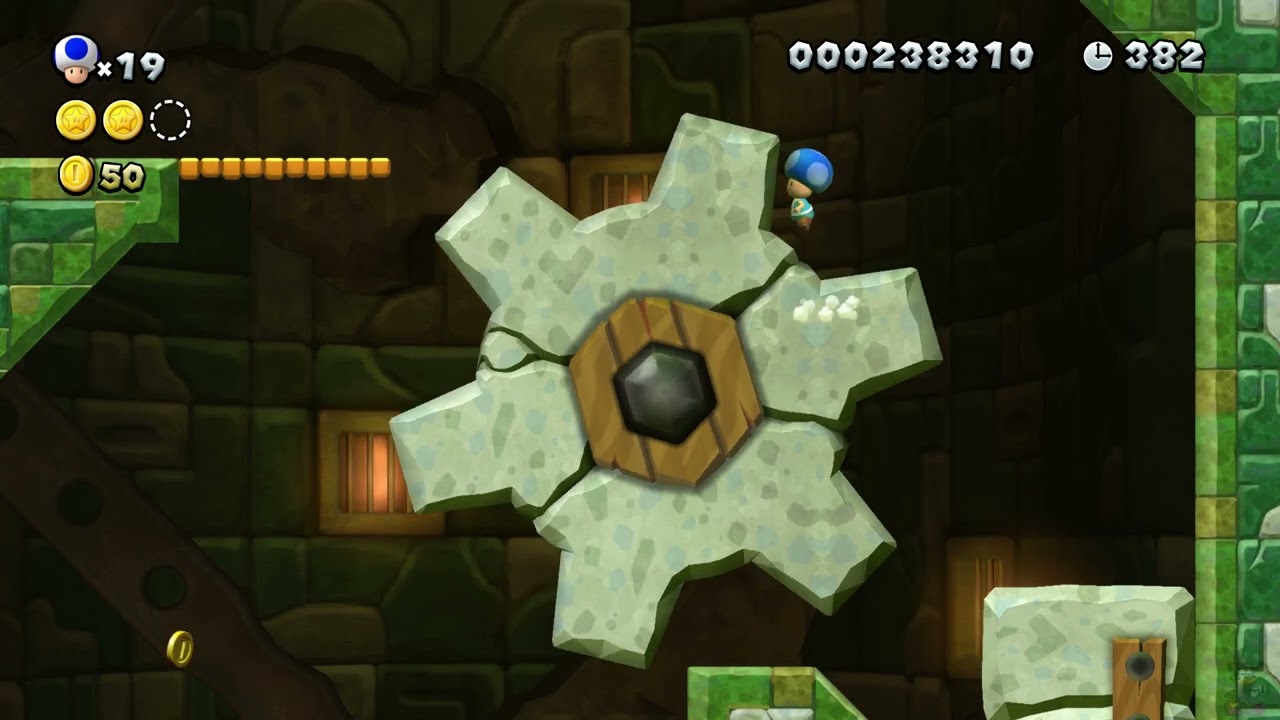 New Super Mario Bros U. Deluxe (03)- Acorn Plains -🏰: Crushing-Cogs Tower
