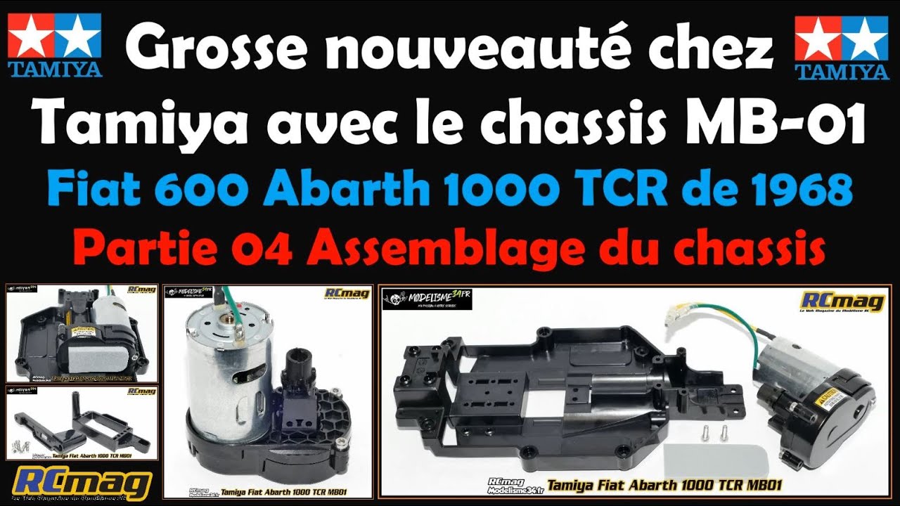 Tamiya MB-01 avec carrosserie Fiat 600 Abarth 1000 TCR - Partie 04 Assemblage du châssis