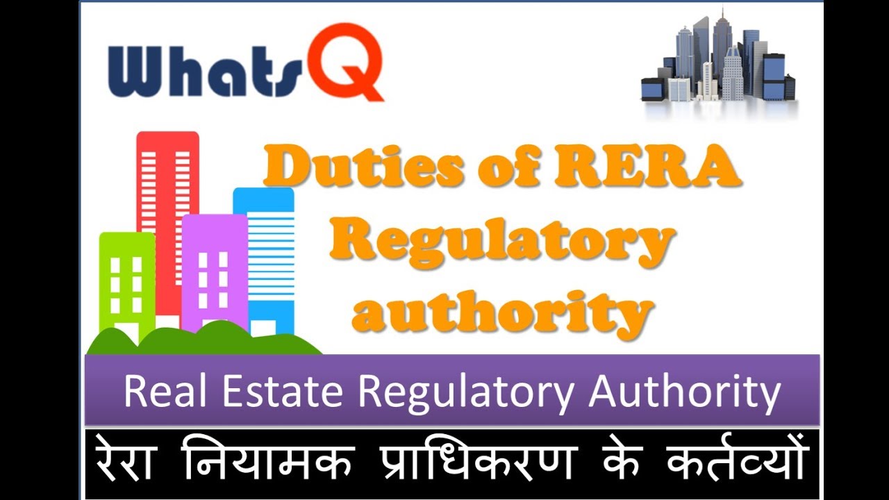 Duties of RERA Regulatory authority