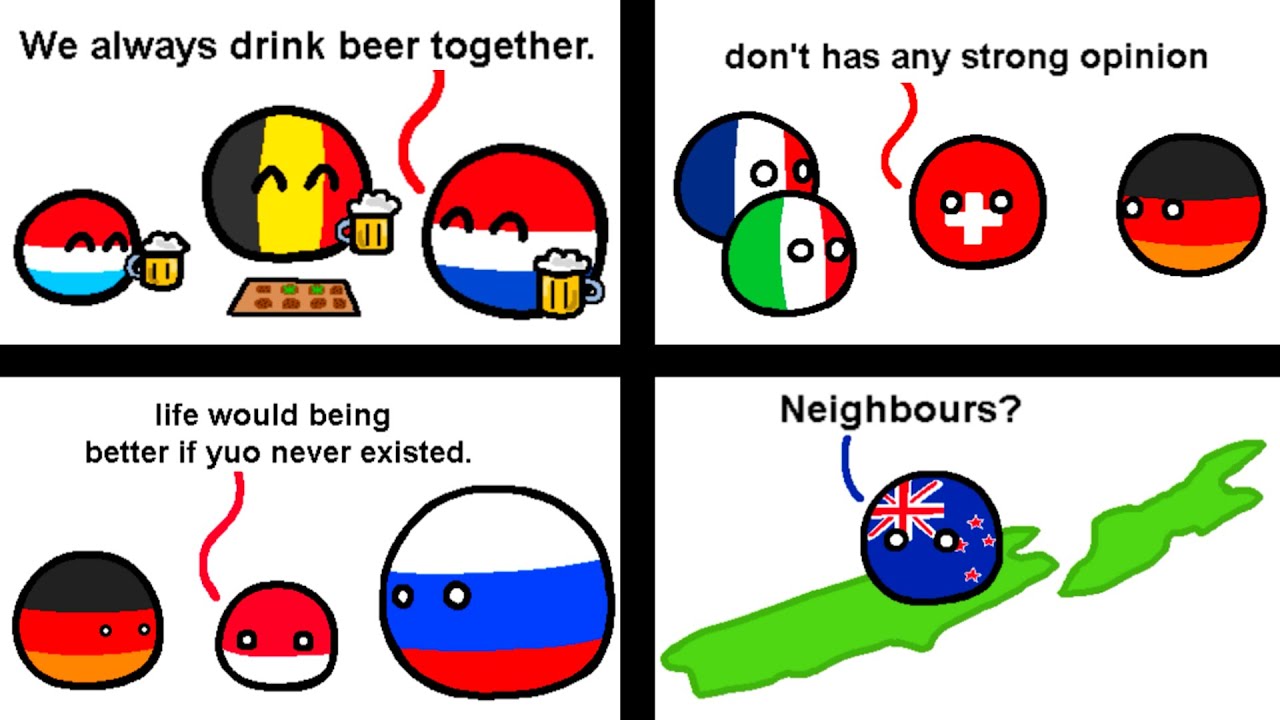 Как относиться к своему соседу... (Countryballs)