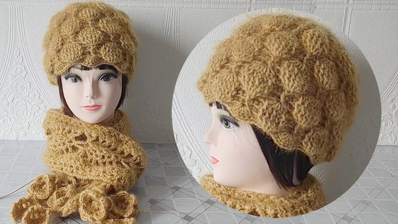 保暖荔枝帽钩针教程，帽子大人小孩都可以佩戴 ★ How to Crochet Hat | Beanie 3D Hat Crochet Tutorial for Men, Women and Kids