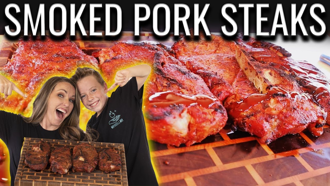 Simple Smoked PORK STEAKS!!