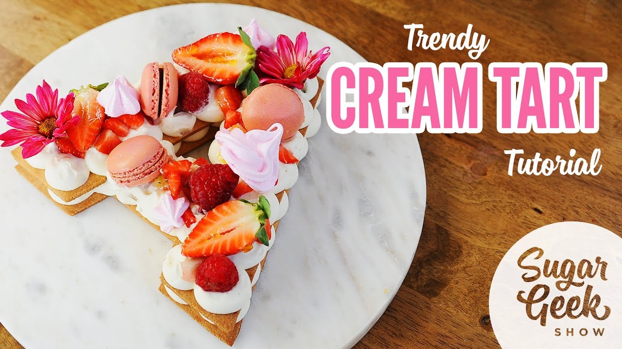 Trendy Cream Tart Tutorial (alphabet cake)