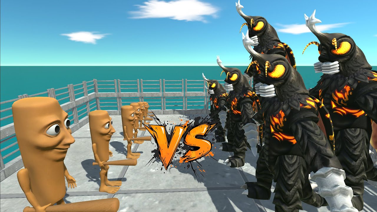 Evolved Te Te Sahur Anomali Team vs 7 Levels of Megalon Titan | Animal Revolt Battle Simulator