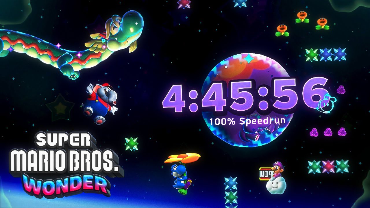 [World Record] Super Mario Bros. Wonder 100% Speedrun in 4:45:56