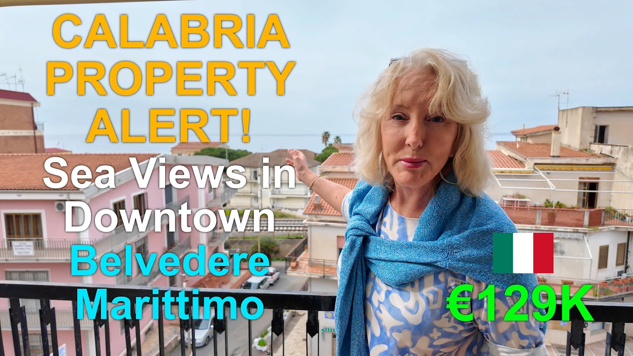Calabria Property Alert! Belvedere Marittimo Downtown Apartment with Sea Views, €129K