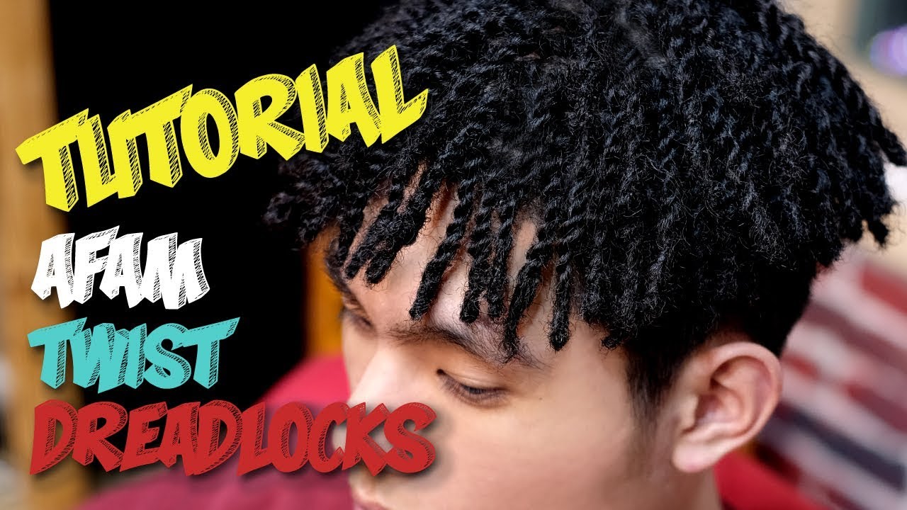 [Afro perm tutorial + twist dreadlocks tutorial] with straight hair [AFAM Hair]