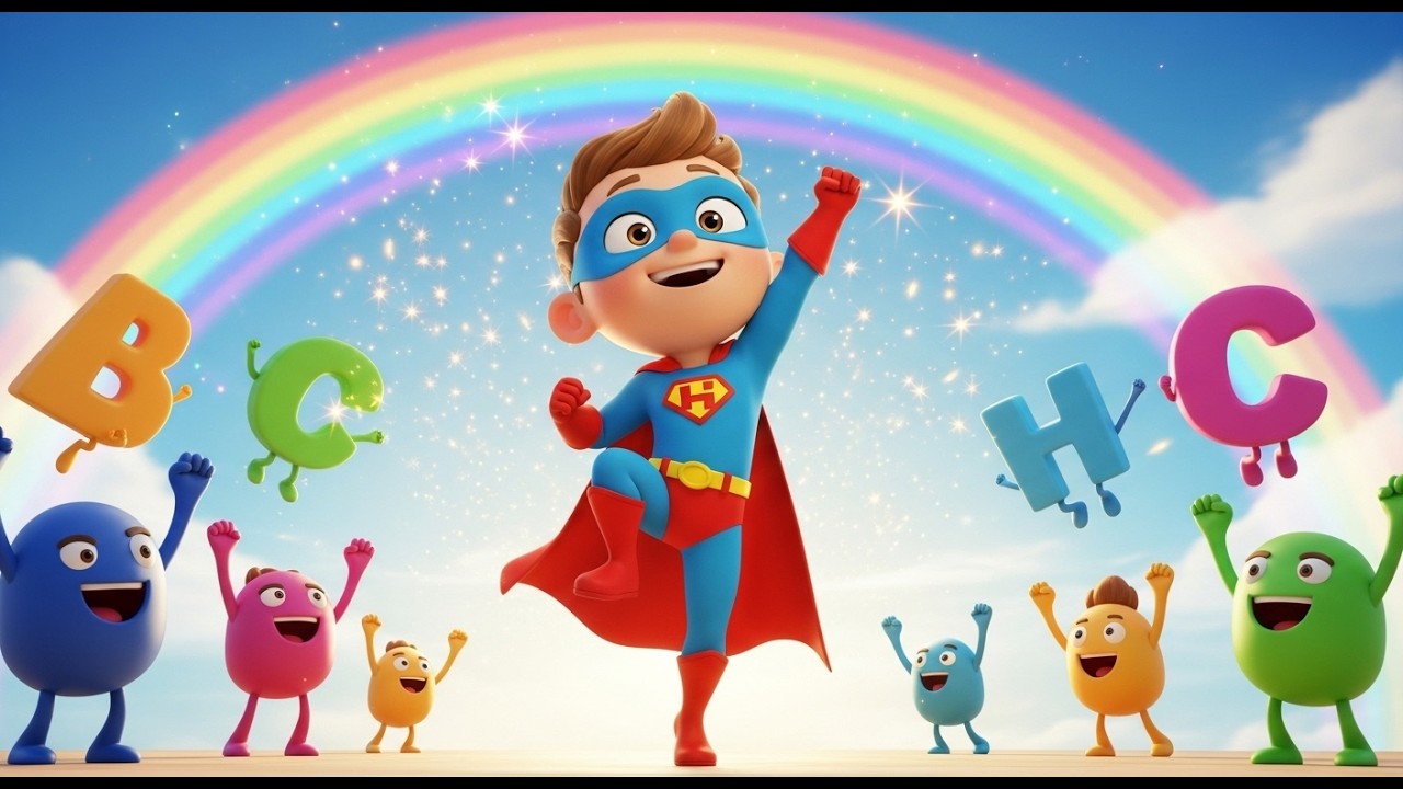 Superhero Alphabet Flight Song for Kids | ABC Learning Song, Fun Nursery Rhyme & Baby Songs 🦸‍♂️