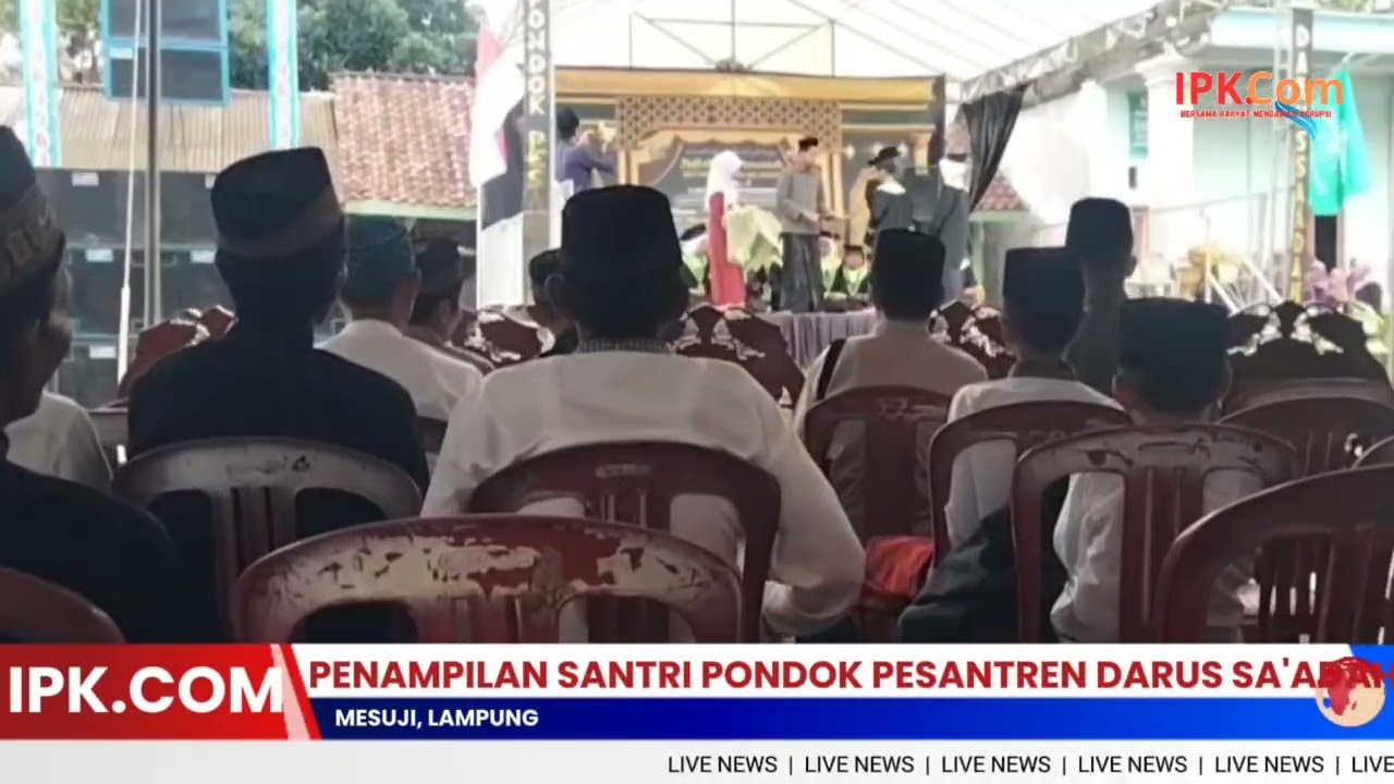Para Santri Pondok Pesantren Darus Sa'adah Way Serdang Menampilkan Kebolehan di Acara Akhirusanah