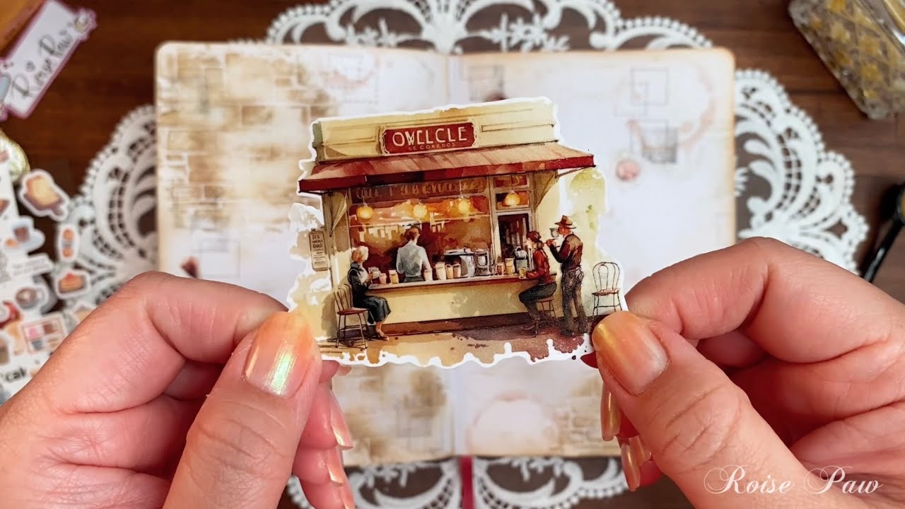 ASMR | Coffee Shop ☕ | @newcraftday2917 | Relaxing Scrapbooking & Unboxing