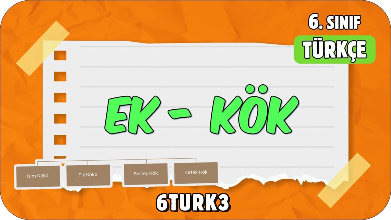 Ek – Kök (İsim Çekim Ekleri) 📙 6. Sınıf Türkçe #2024