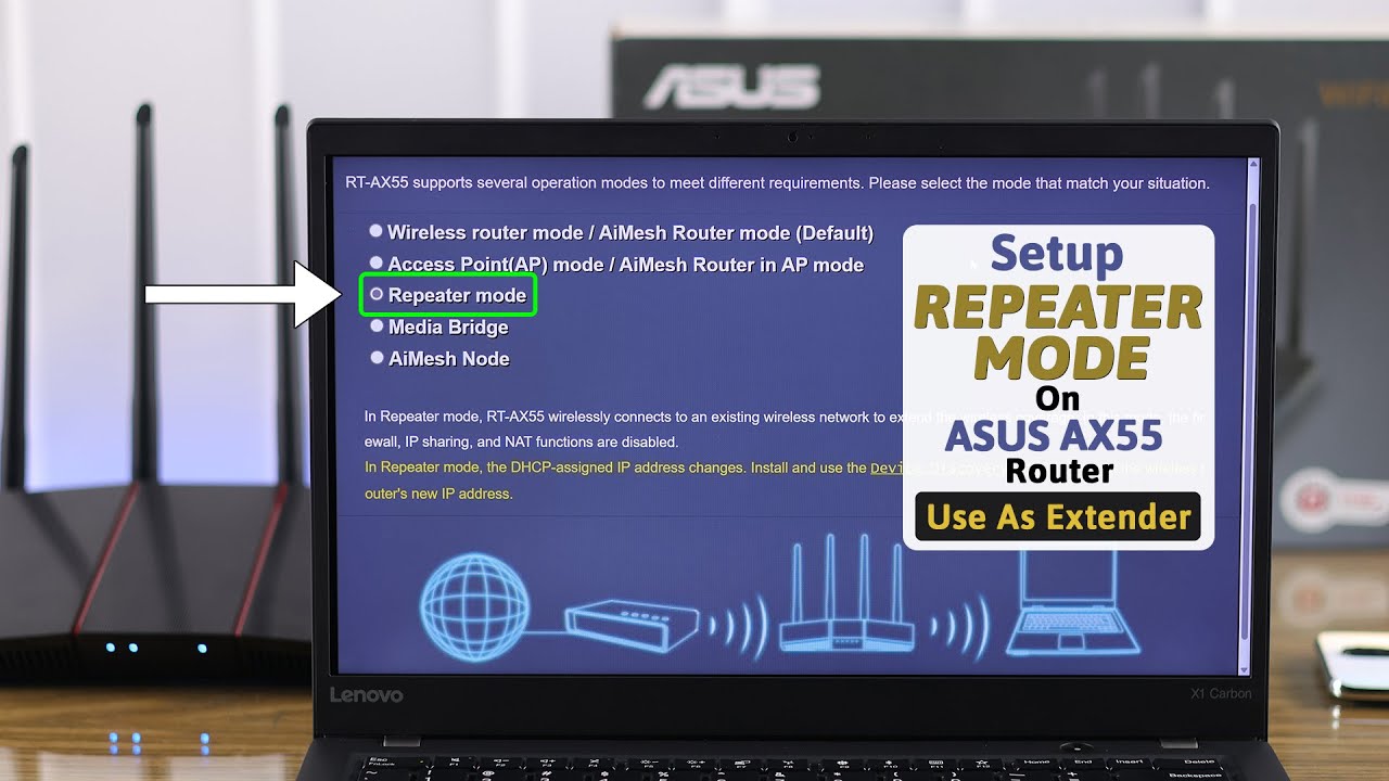 Маршрутизатор ASUS AX55: как настроить режим повторителя!