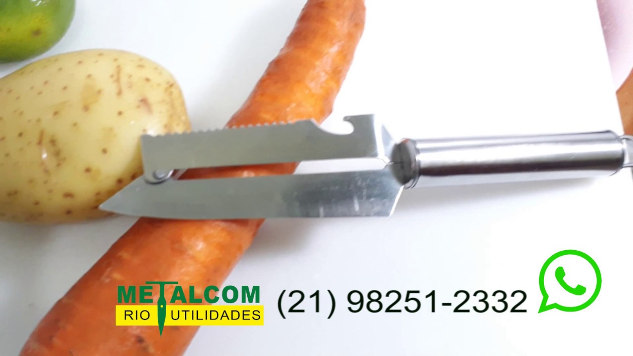 Descascador e cortador de legumes multiuso a&ccedil;o inox metalcom rio