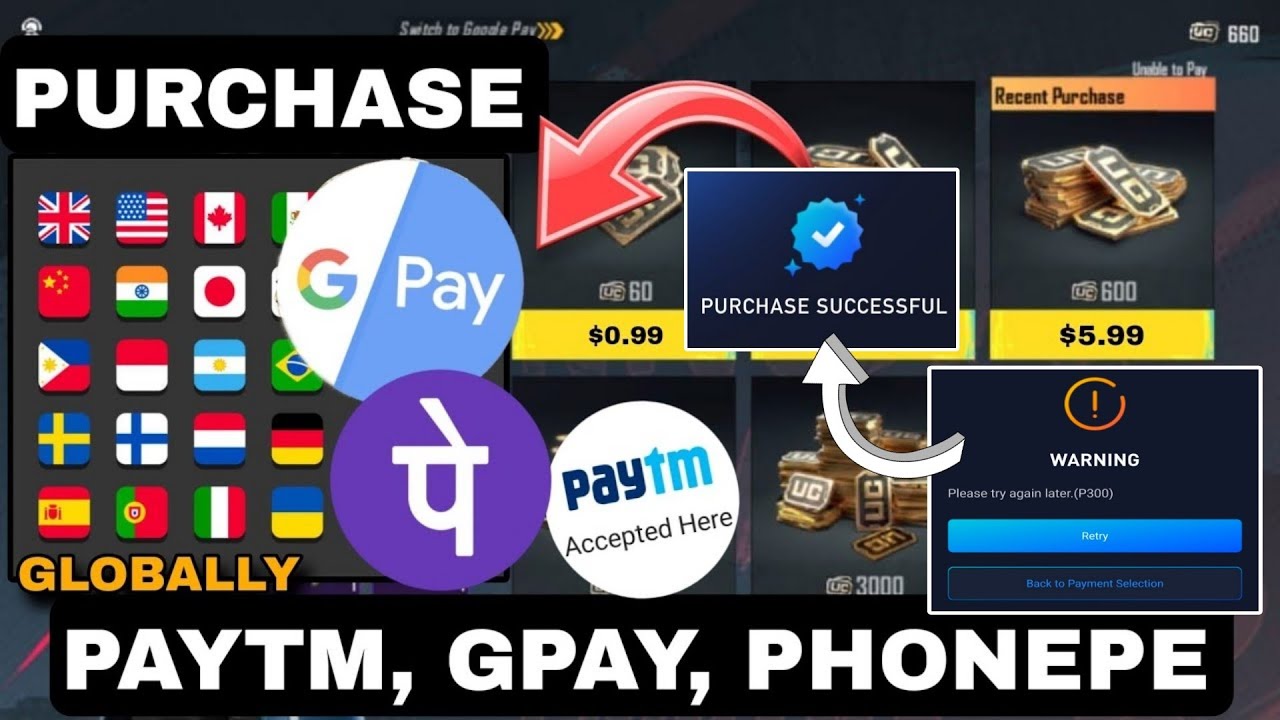 Pubg Mobile Uc Purchase India | How to Purchase Uc in Pubg Mobile With Gpay Paytm PhonePe