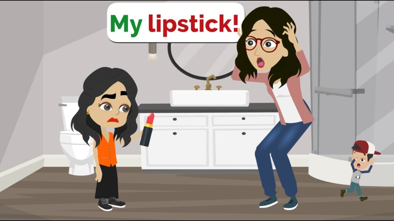 Nora steals mom's lipstick and does this...