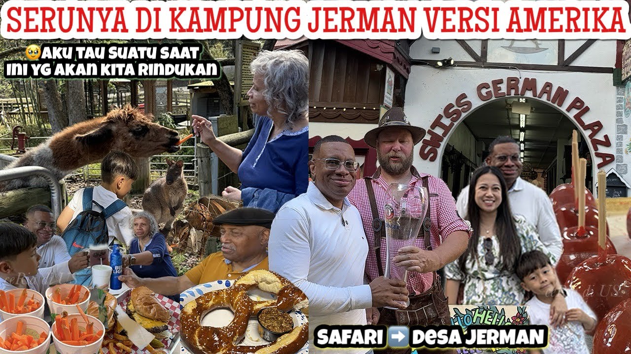 KESERUAN QUALITY TIME DENGAN KELUARGA|SEHARIAN DI SAFARI DAN FESTIVAL DI DESA JERMAN DI AMERIKA 😍 