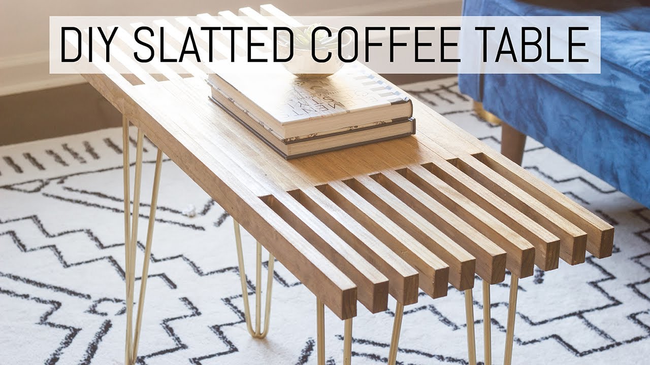DIY Slatted Coffee Table