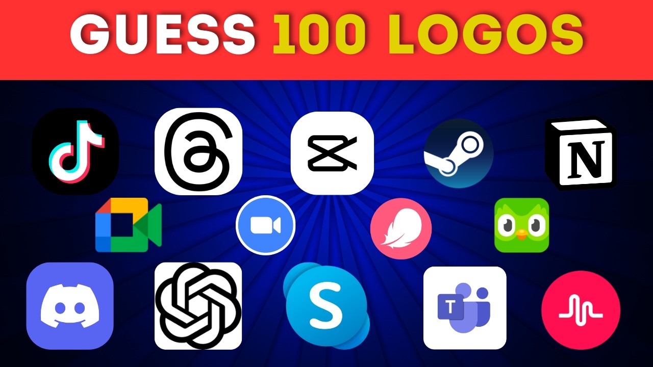 GUESS THE LOGO | 100 Popular Apps
