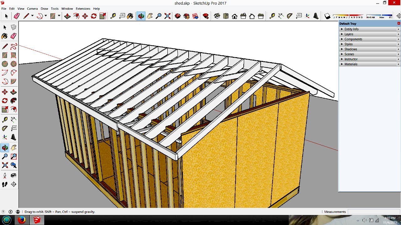 Rafters for 12' x 20' Shed - Part 2 - How to Figure in the Field or Draw them in SketchUp