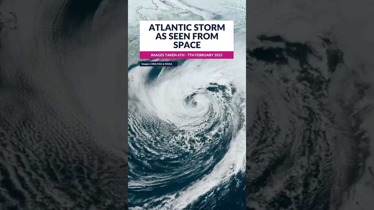 Atlantic storm as seen from space