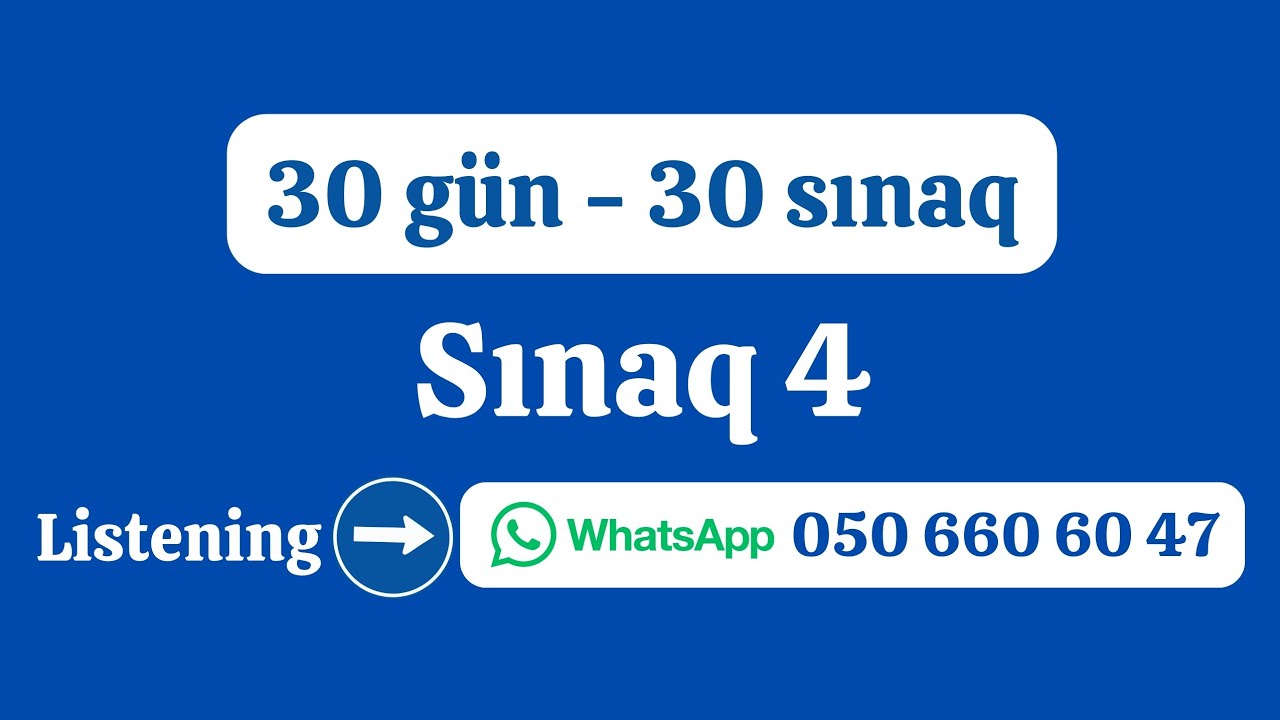 30 gün - 30 sınaq - Sınaq 4