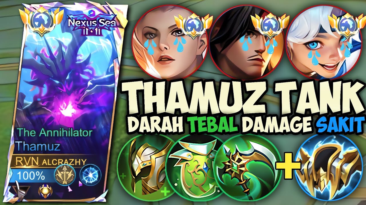 NYOBAIN SOLO RANK THAMUZ MODE BETON LAWAN SORA‼️GAMEPLAY TOP GLOBAL THAMUZ - MLBB