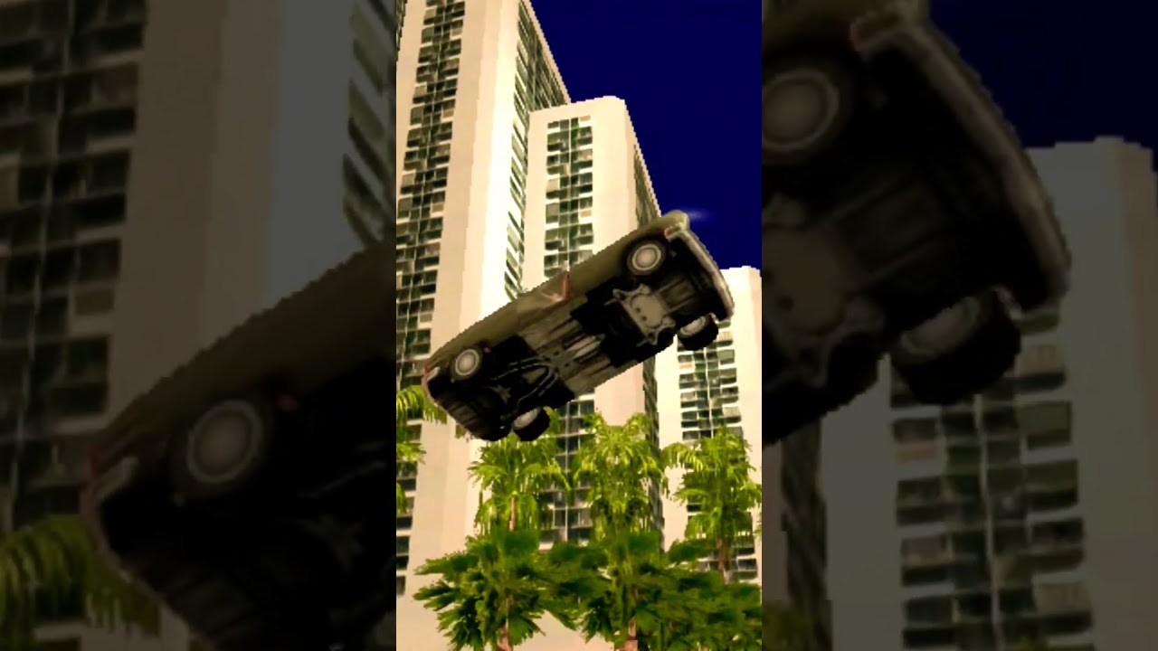 Classic Car + Crazy Ramp = GTA Vice City 🤯 #fypシ #youtubeshorts #gtavicecity #gaming #carjump #like