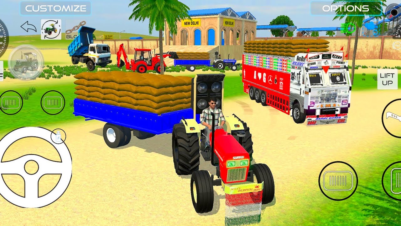 🔴 new JCB and Uploading 🪨🏗Stone From Dumper🌋 AELTO in Game #truck #jcb #tractor #dumper #games 0155