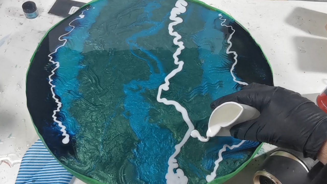 I made DIY Resin Art That Looks Like Marble & Greenstone (Pounamu)