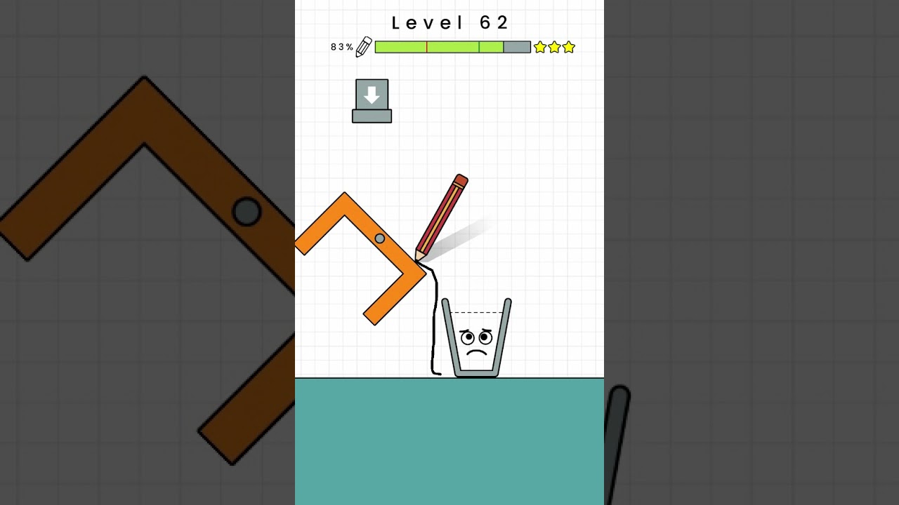 Happy Glass - Level 62. Three Stars Solution. Gameplay Walkthrough
