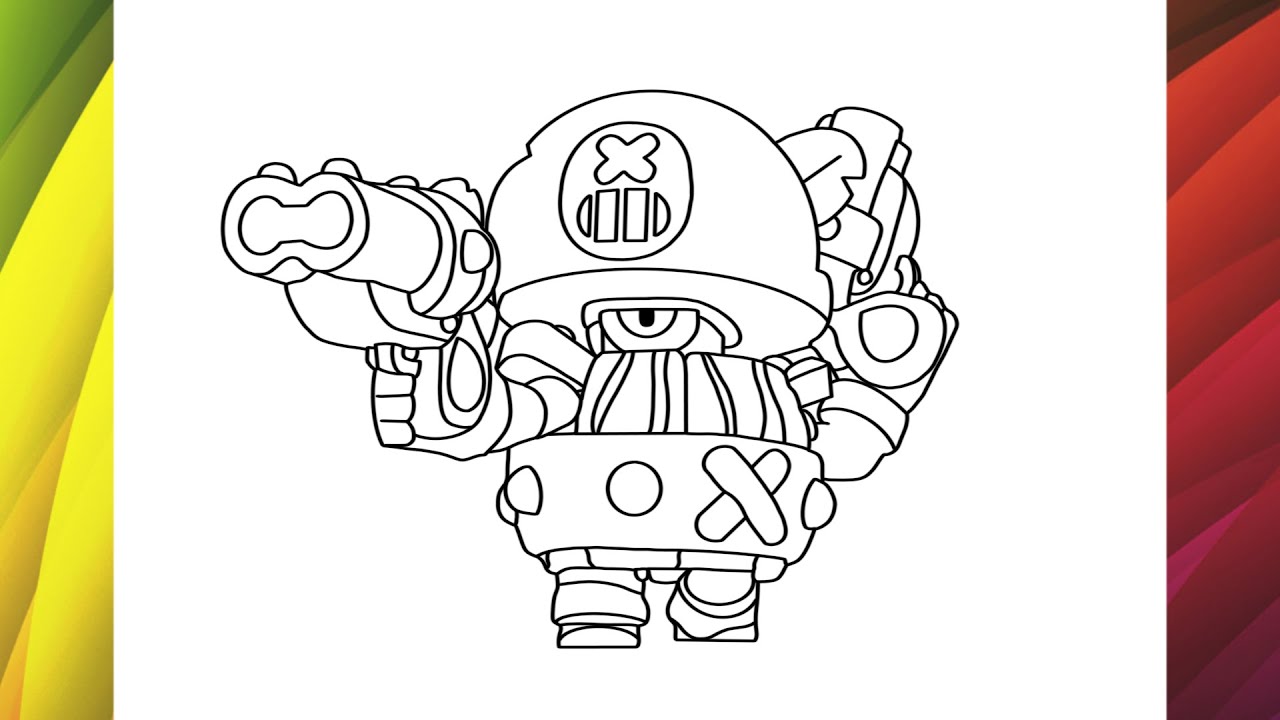 HOW TO DRAW DARRYL FROM BRAWL STARS