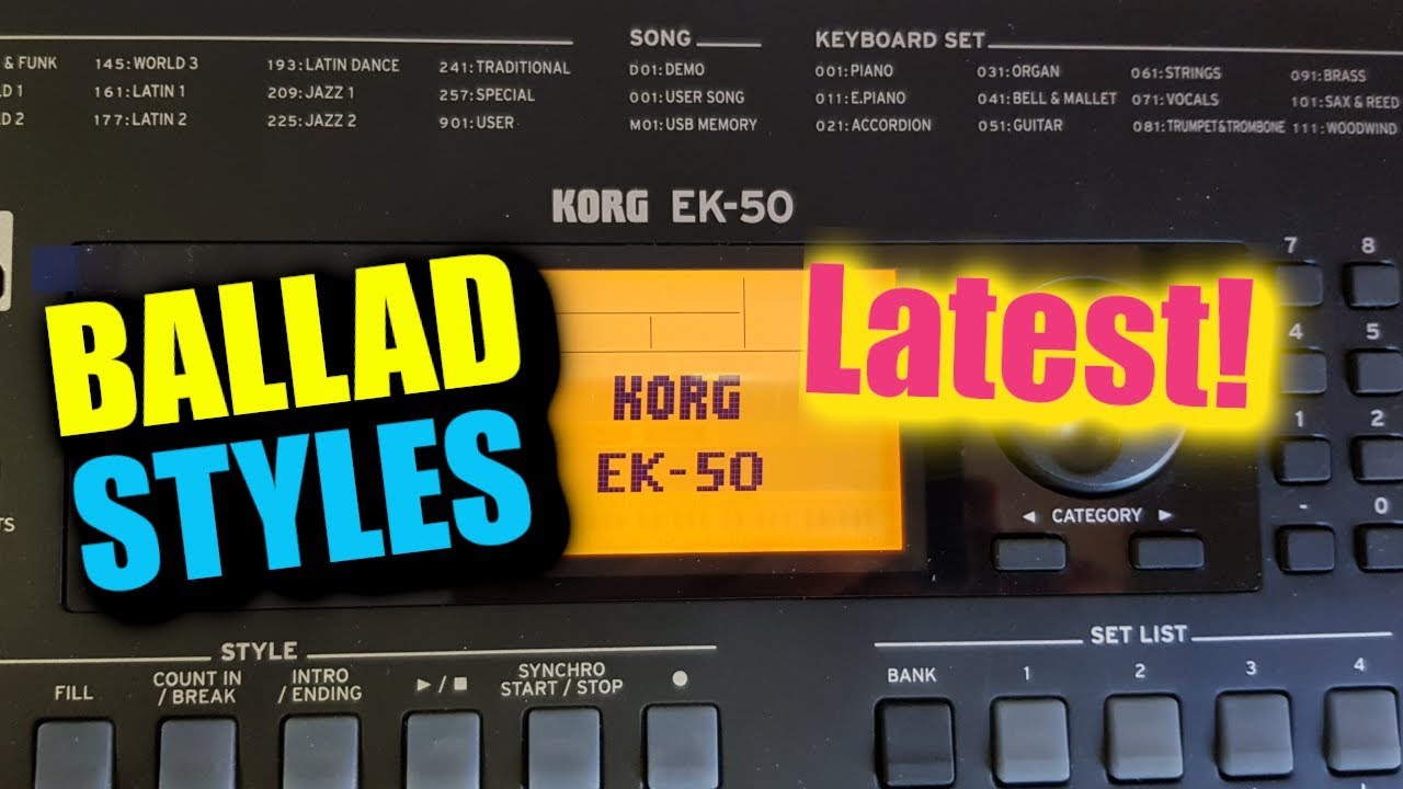 KORG EK-50 Ballad Styles Demo