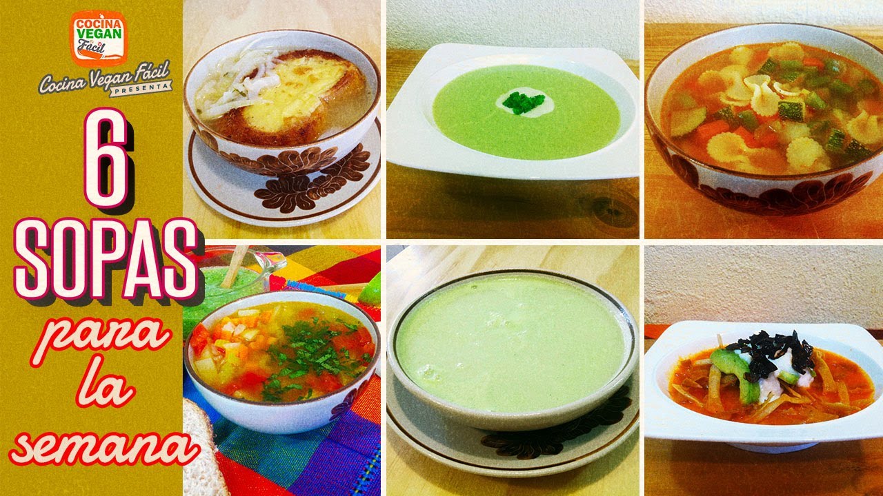 6 sopas para tu menú de la semana - Cocina Vegan Fácil