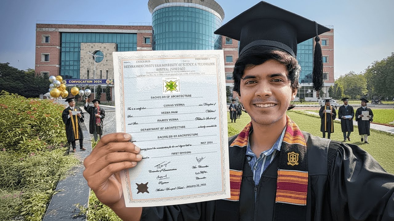 Getting my DEGREE after 1 year😍👨🏻&zwj;🎓 |DCRUST| VellaChirag #vlog