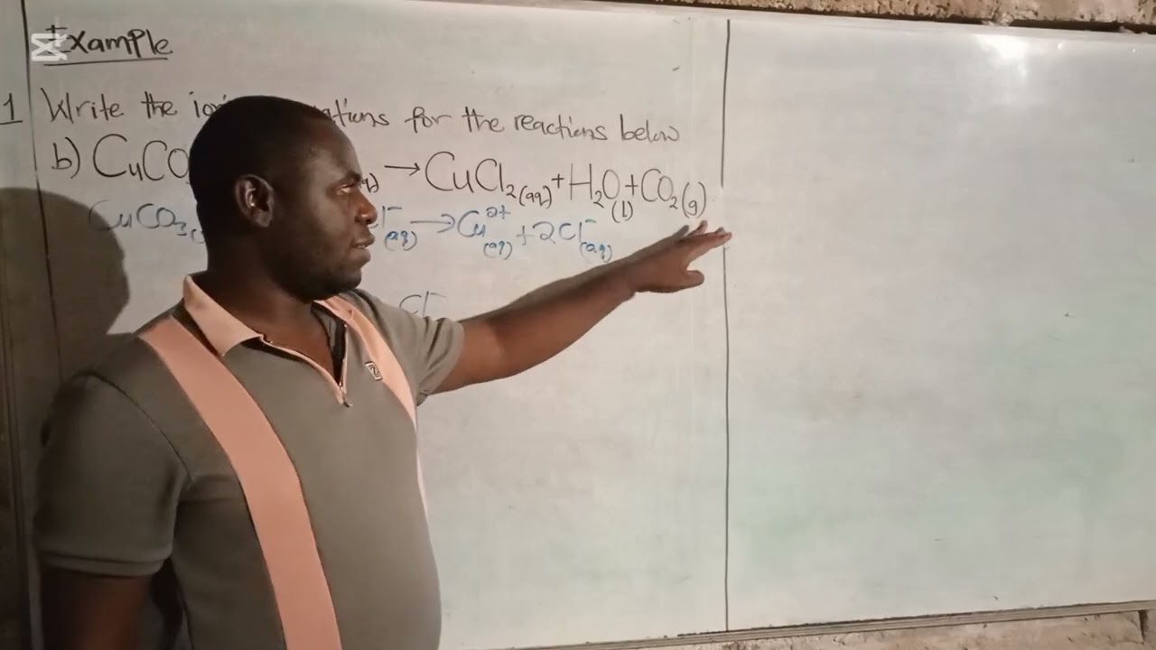 Chemistry. Ionic equations and Relative molecular mass